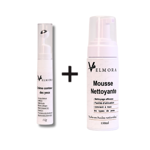 anti-cernes et mousse nettoyante